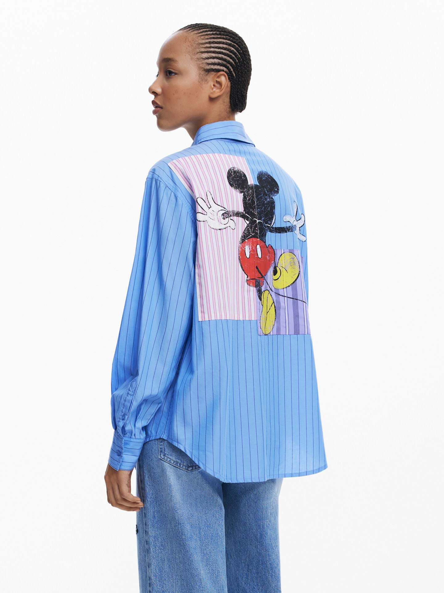 Camisa às Riscas Mickey Mouse