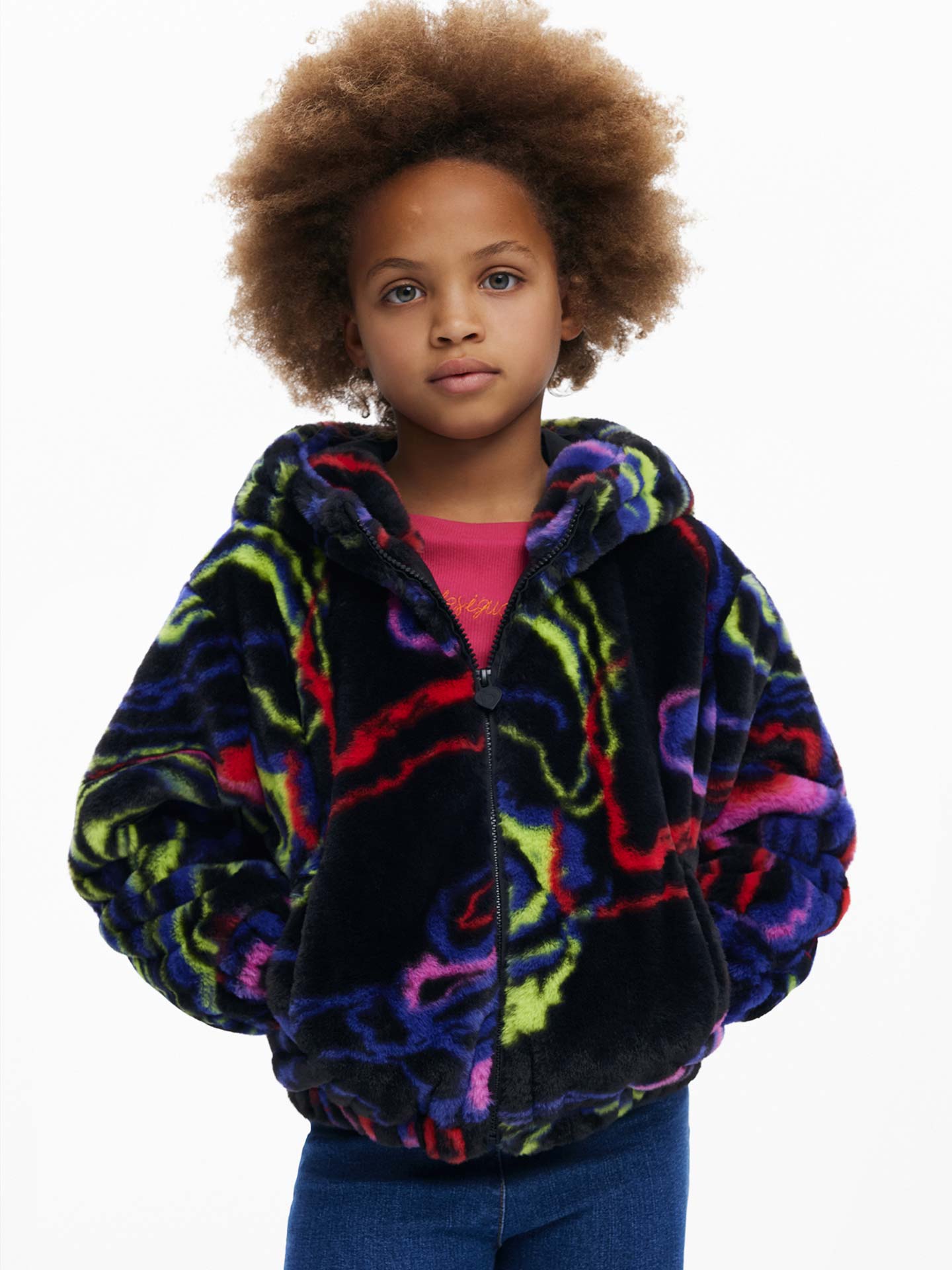 Casaco em Pelo Arco-Íris