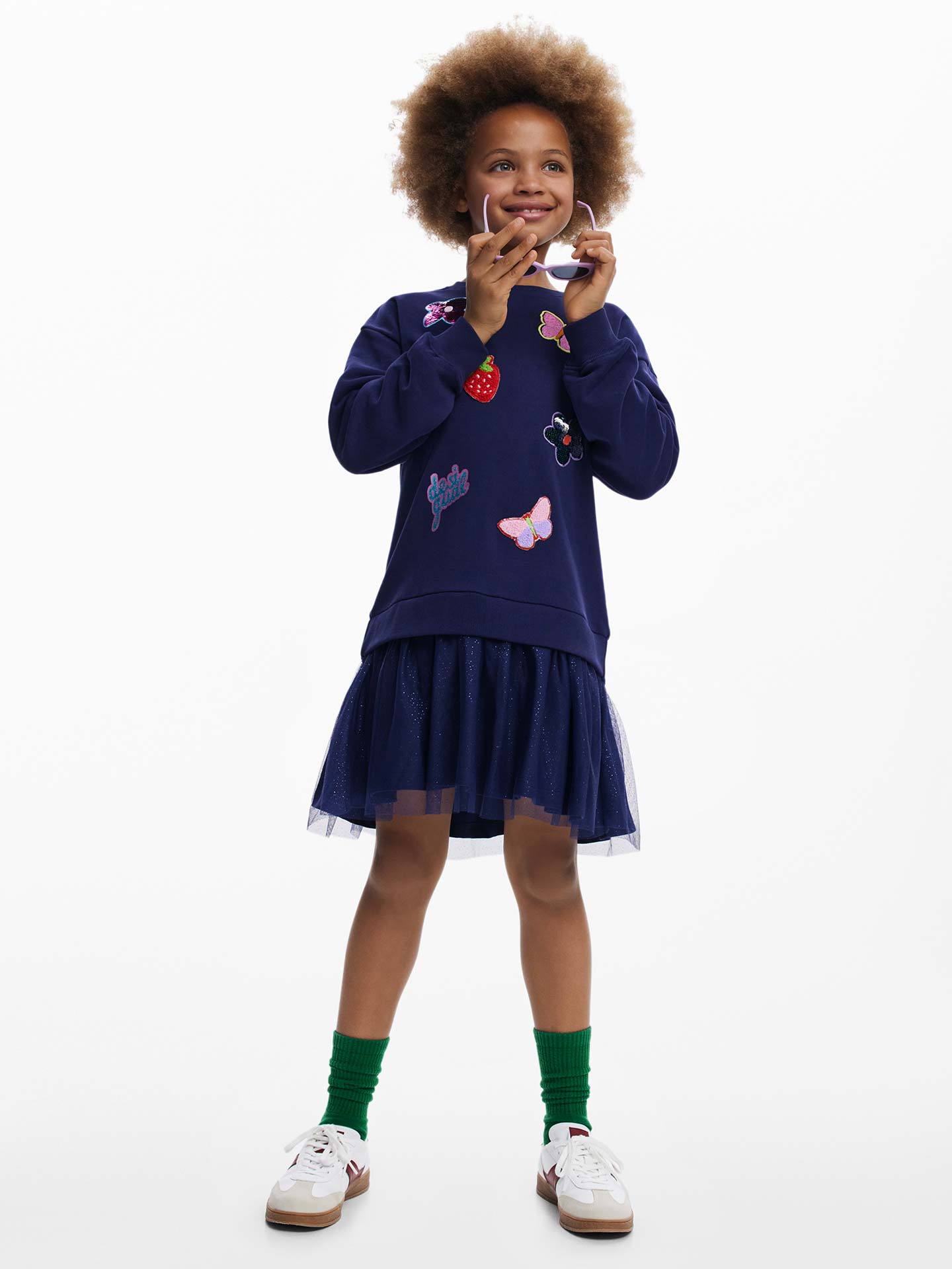 Vestido com Saia de Tule