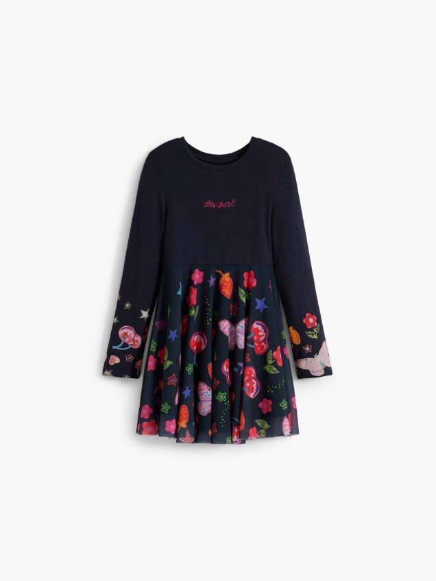 Vestido com Saia de Tule