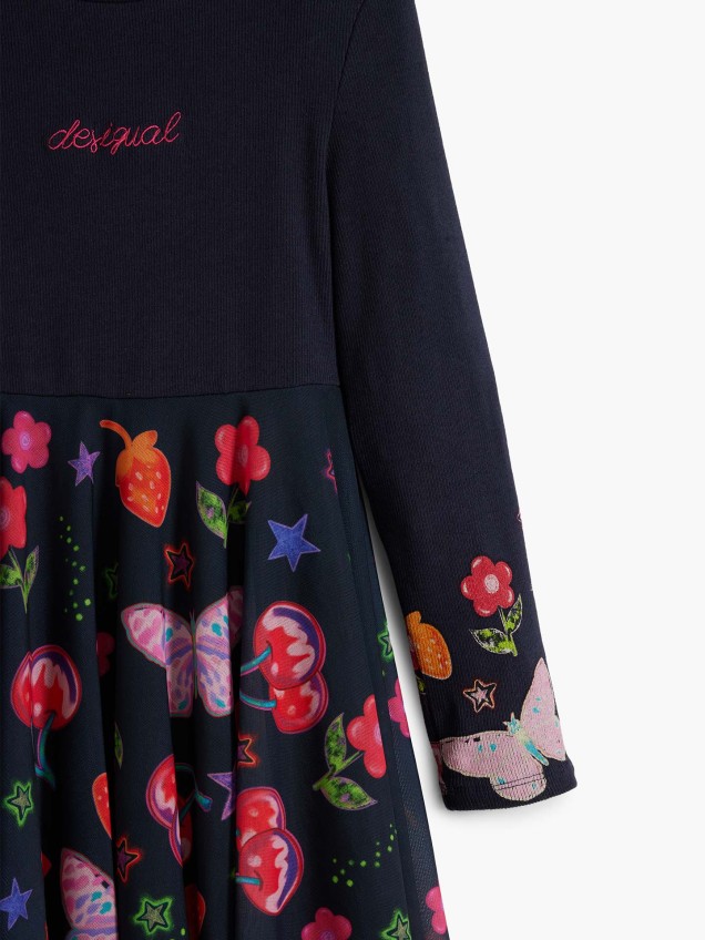 Vestido com Saia de Tule