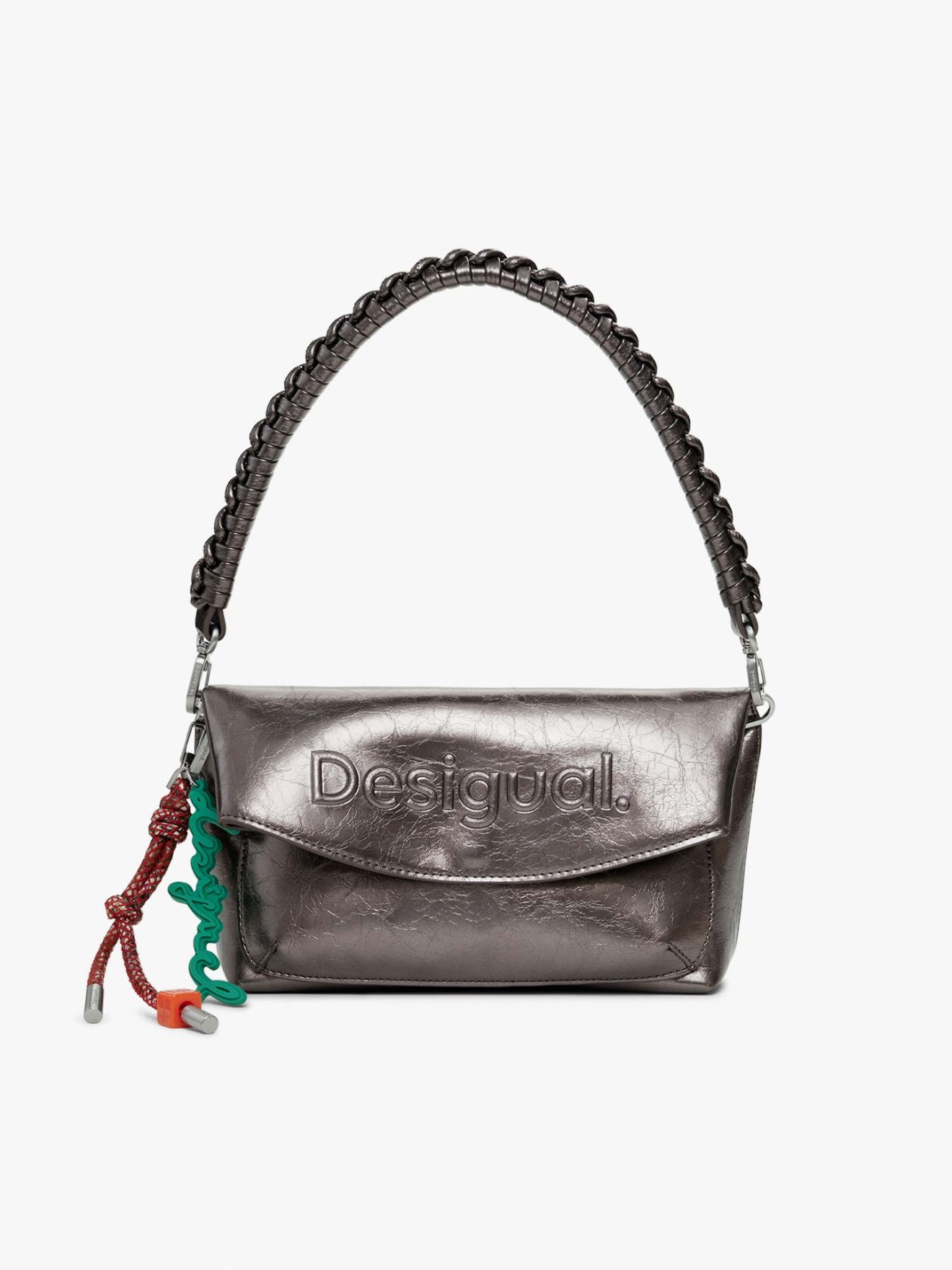 Mala de Ombro com Efeito Metalizado