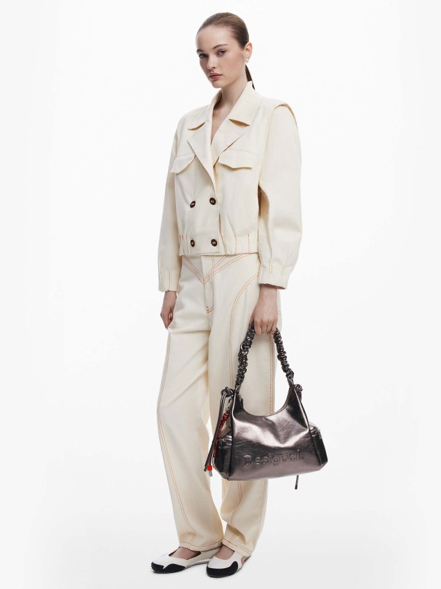 Mala de Mão com Acabamento Metalizado