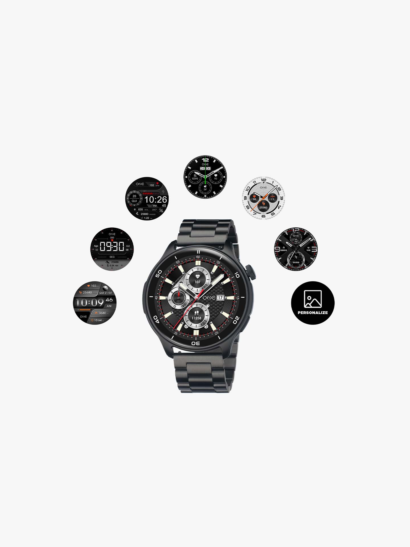 Smartwatch One Men Explorer GPS Black