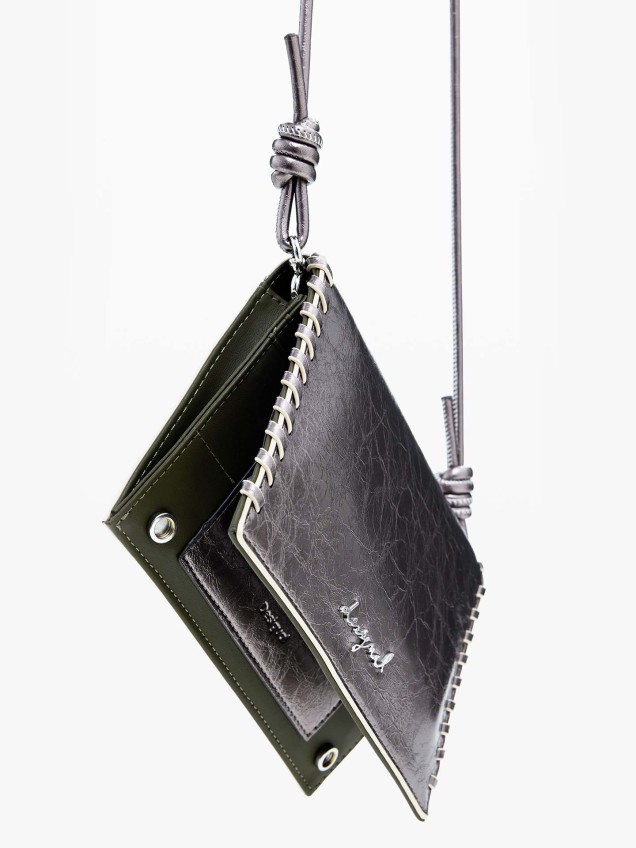 Porta-Moedas com Acabamento Metalizado