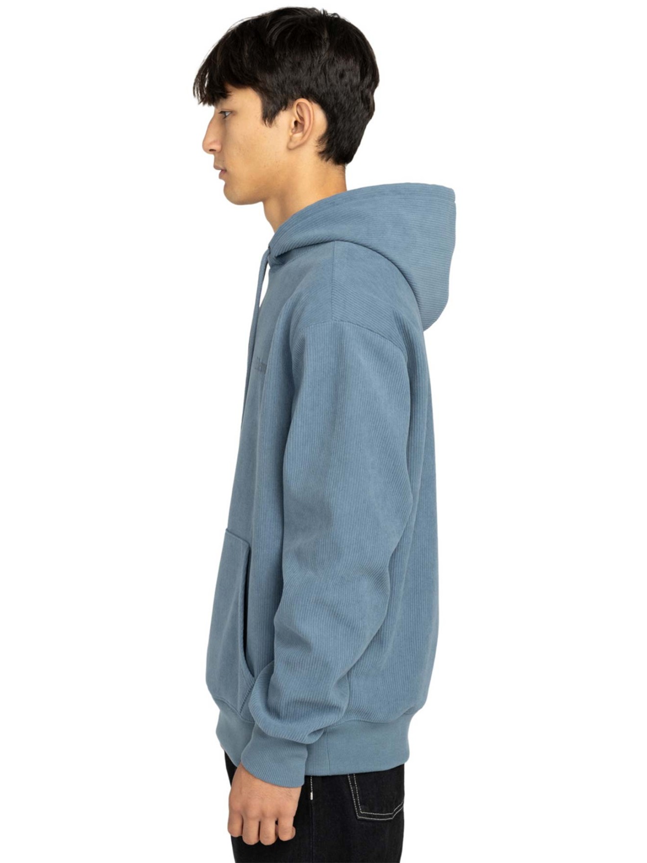 Sweatshirt em Bombazina com Capuz