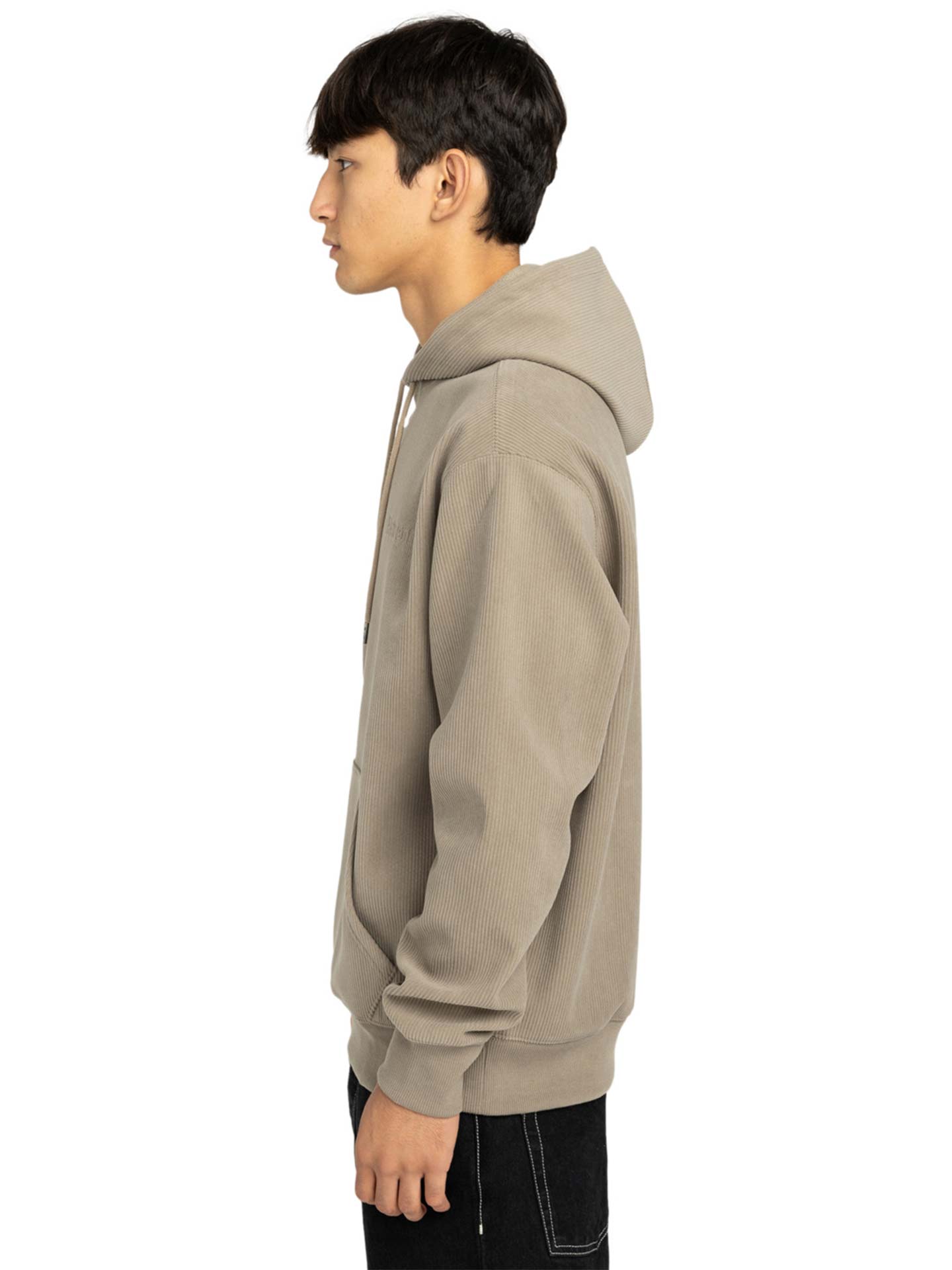 Sweatshirt em Bombazina com Capuz