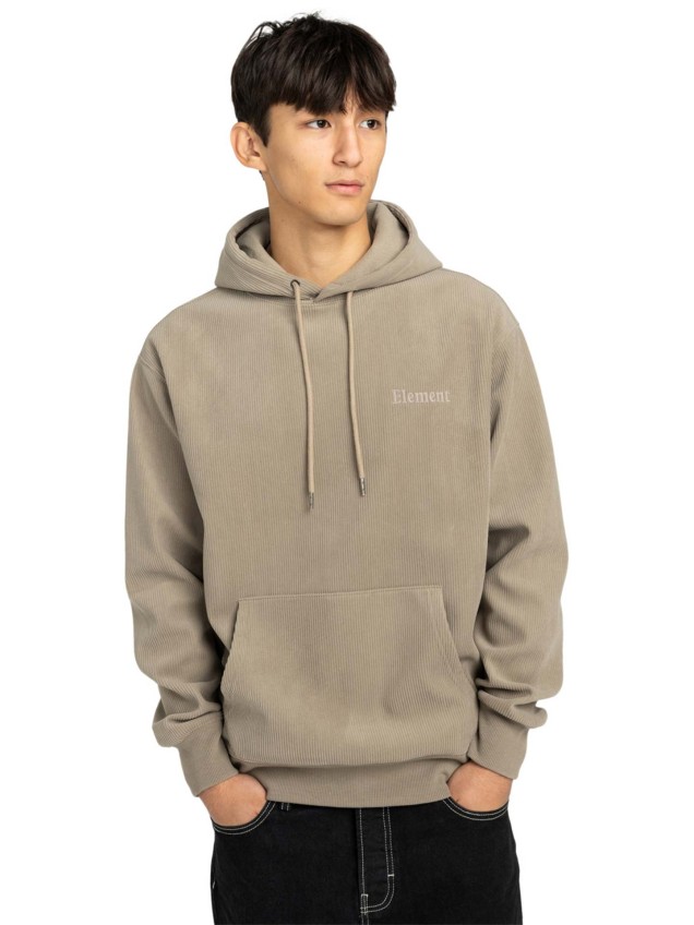 Sweatshirt em Bombazina com Capuz