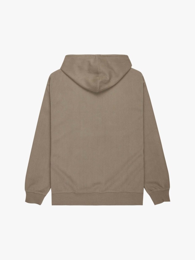 Sweatshirt em Bombazina com Capuz