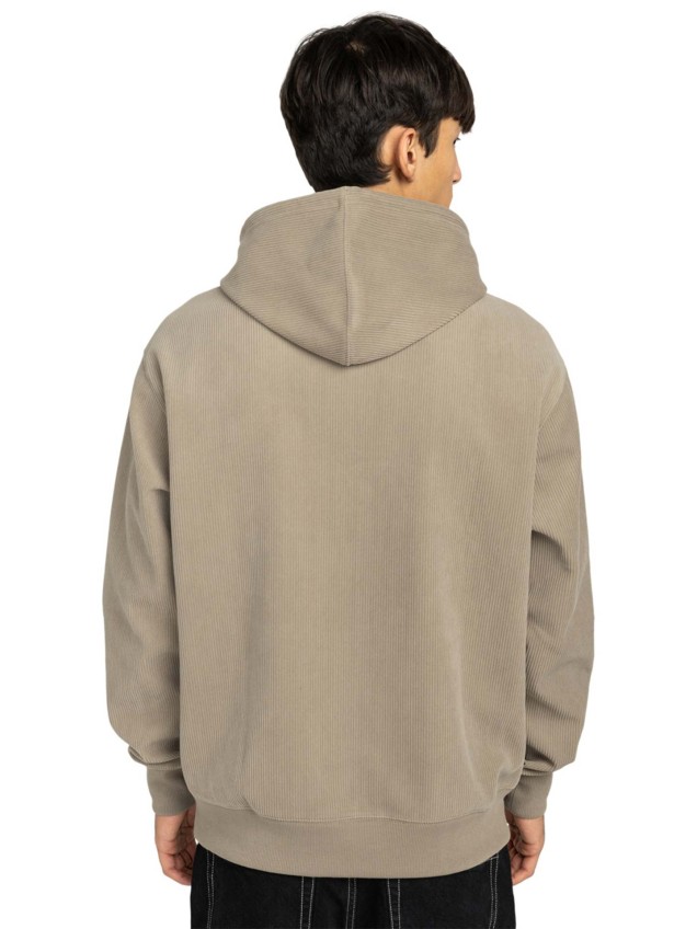 Sweatshirt em Bombazina com Capuz