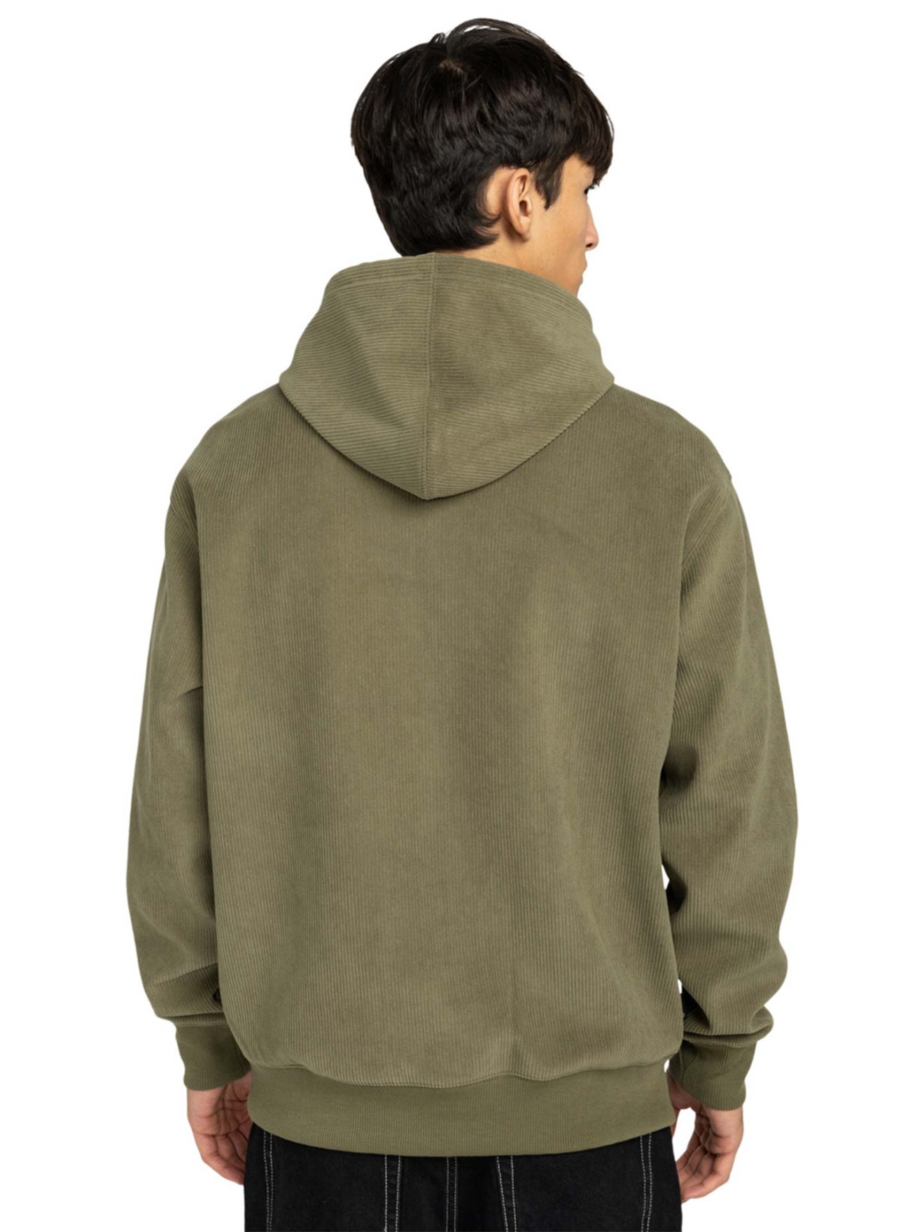 Sweatshirt em Bombazina com Capuz