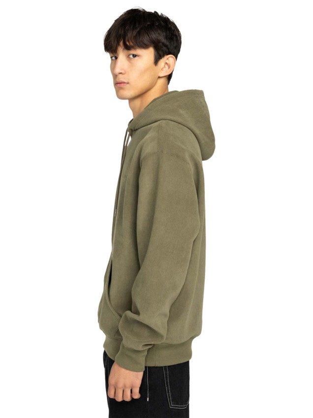 Sweatshirt em Bombazina com Capuz