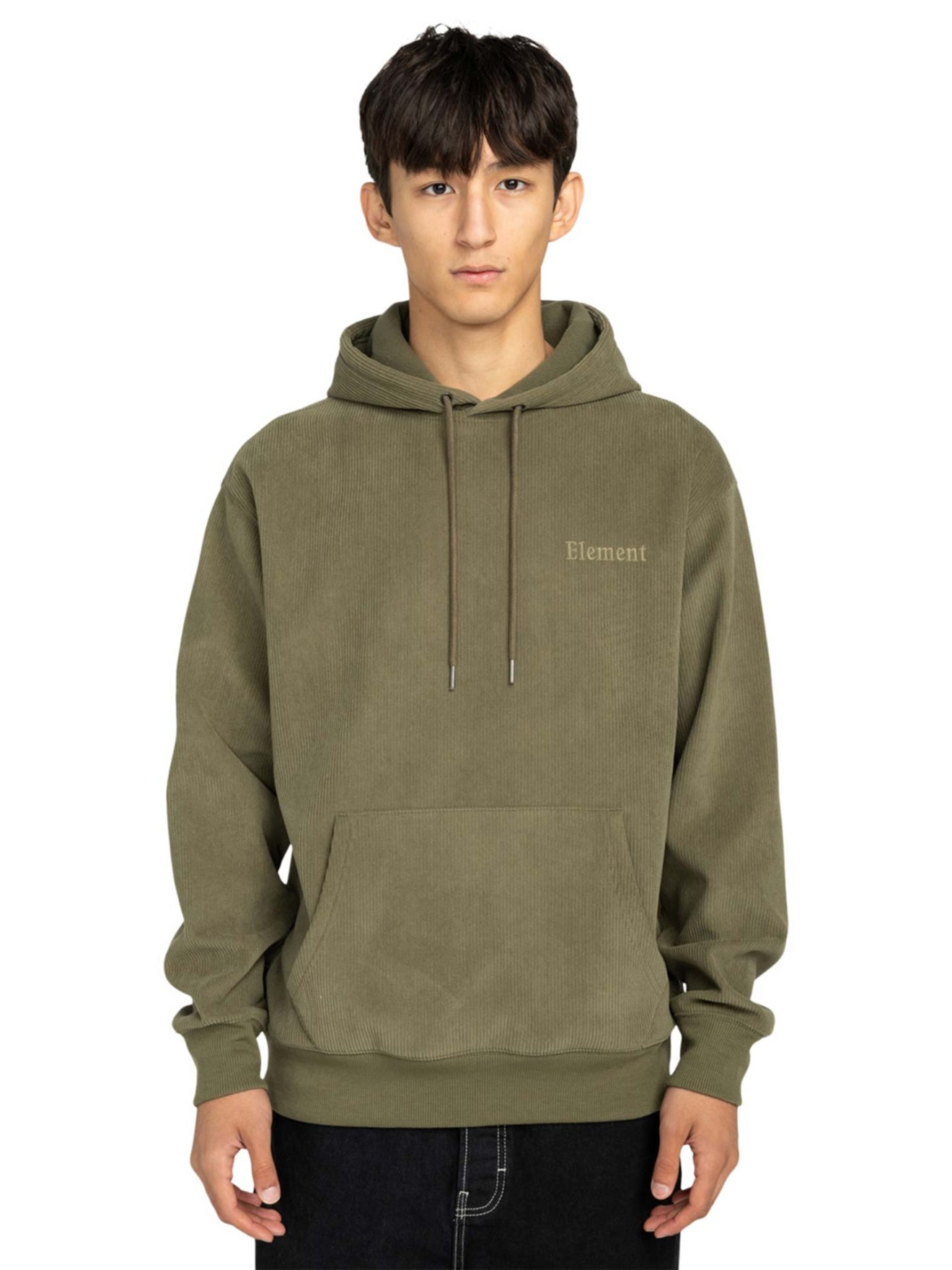 Sweatshirt em Bombazina com Capuz