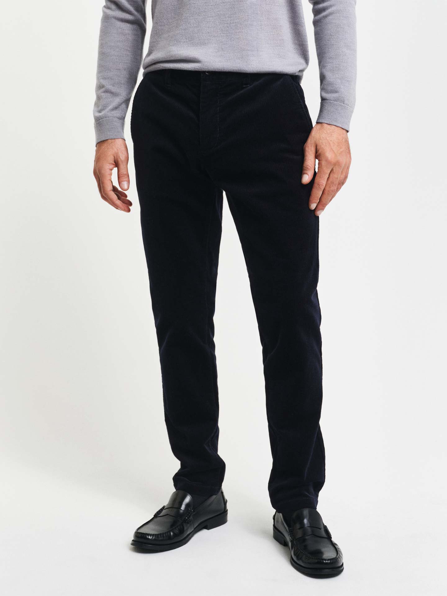 Calças de Bombazina Slim Fit