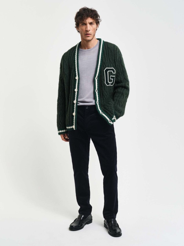 Calças de Bombazina Slim Fit