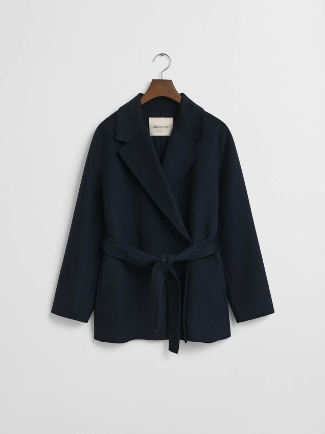 Casaco Curto Cruzado com Cinto