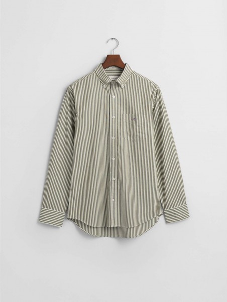 Camisa Regular Fit Striped Poplin