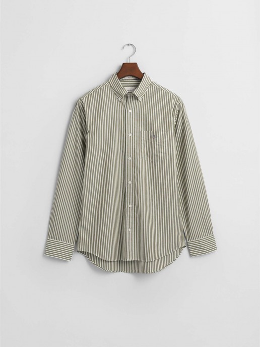 Camisa Regular Fit Striped Poplin