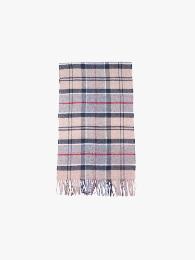 Cachecol em L Tartan com Franjas