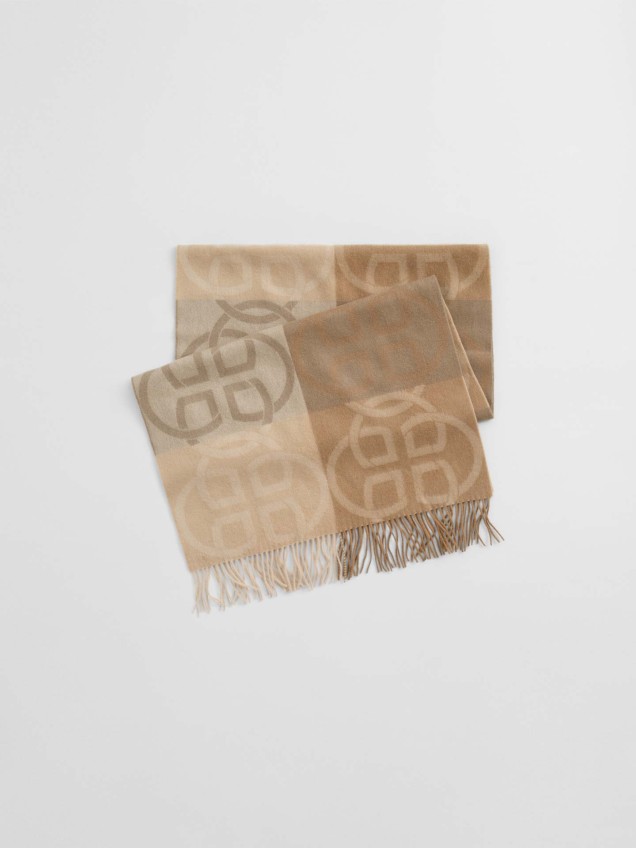 Cachecol em Lã com Padrão