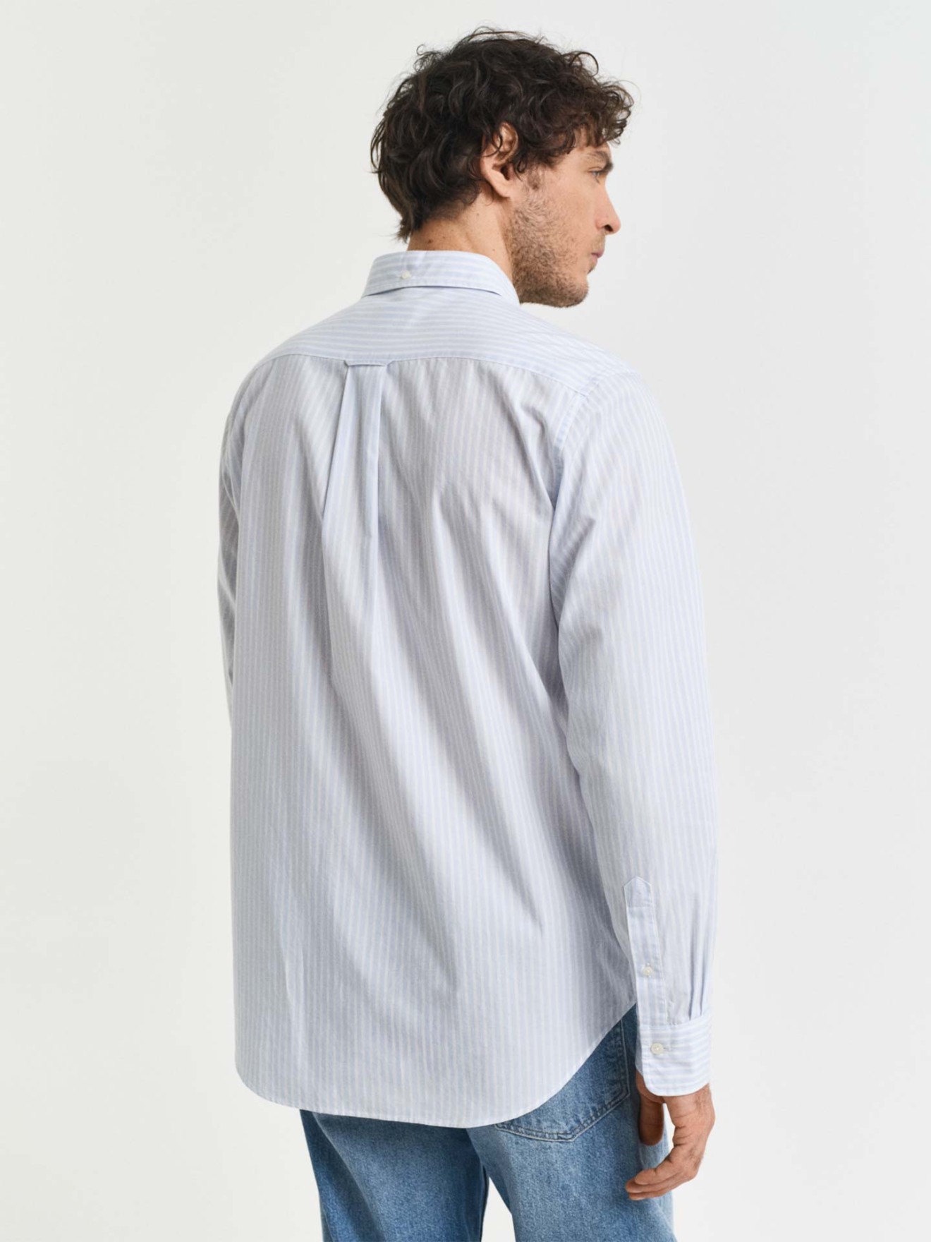 Camisa Regular Fit Striped Poplin