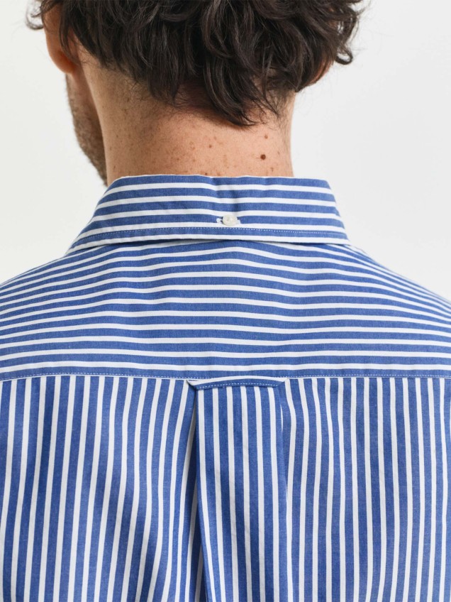 Camisa Regular Fit Striped Poplin