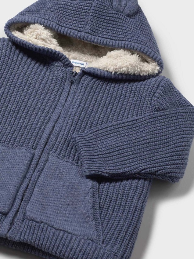 Casaco tricot forrado