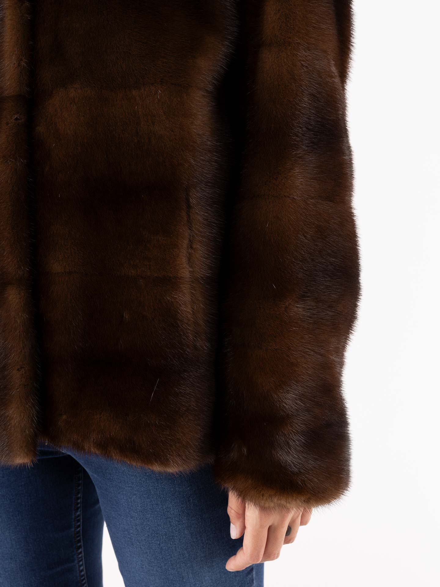 Casaco Curto de Pelo Natural