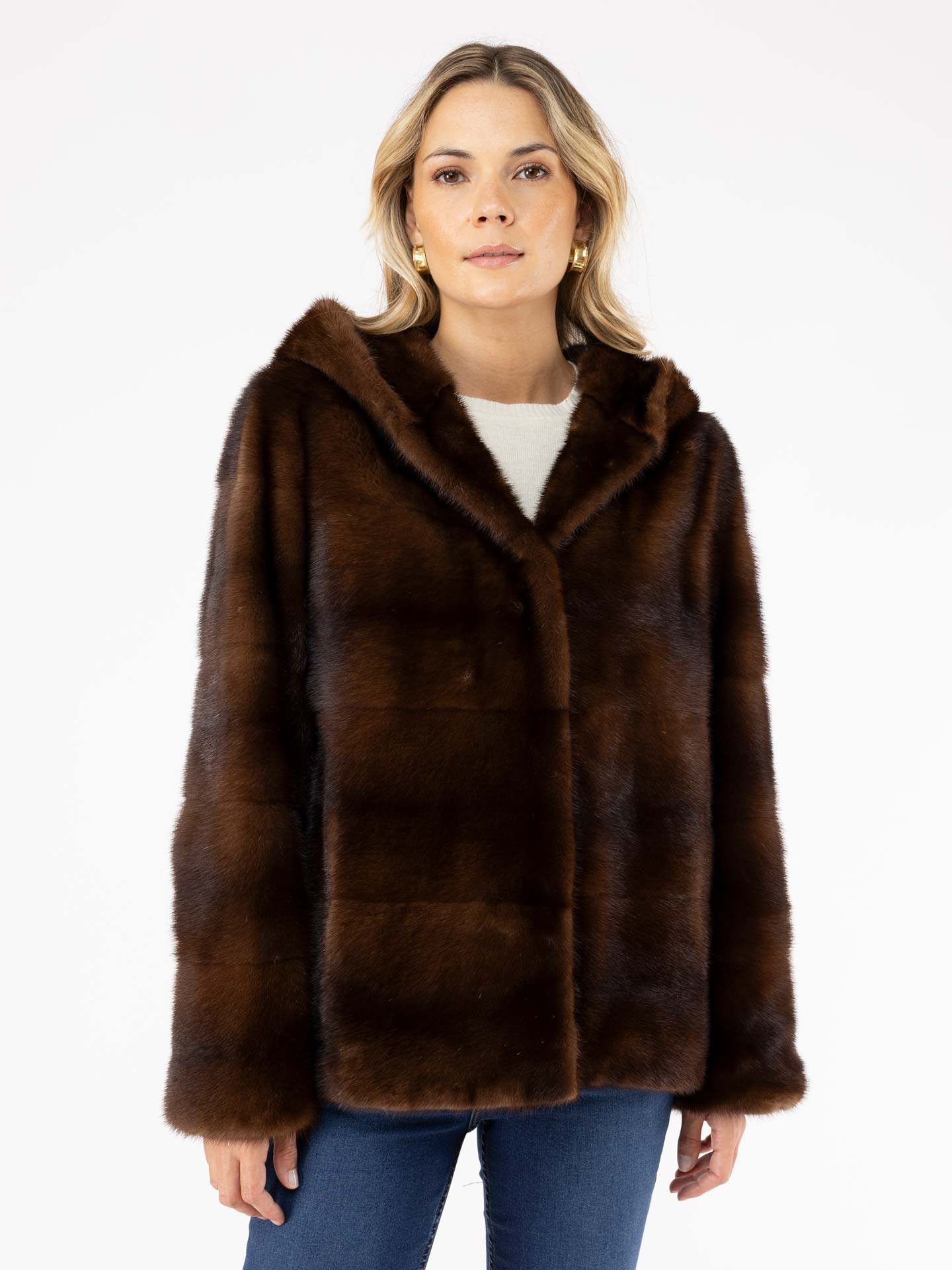 Casaco Curto de Pelo Natural