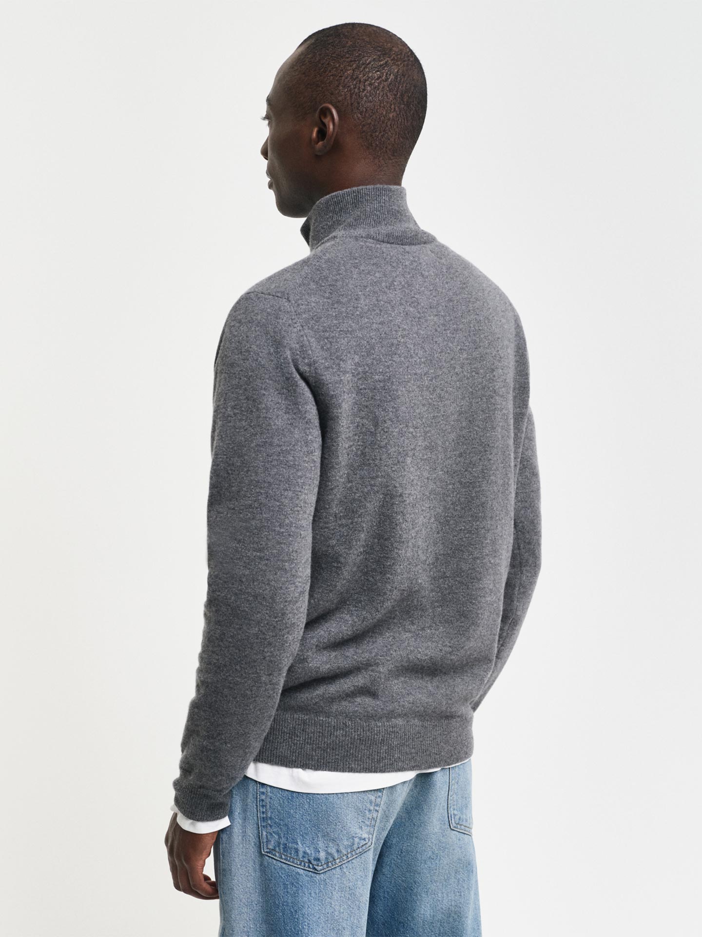 Camisola de Lã com Meio Fecho