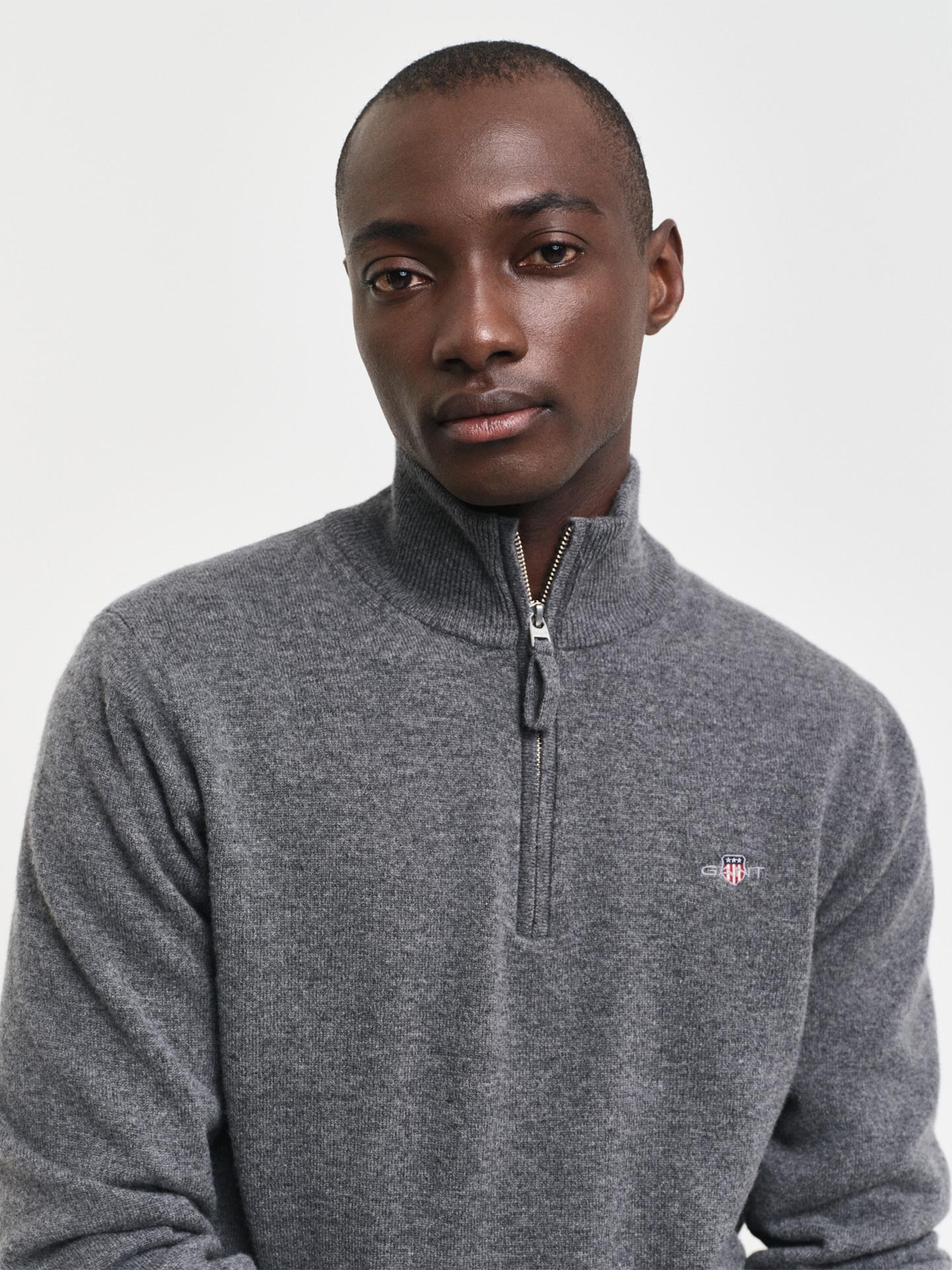 Camisola de Lã com Meio Fecho