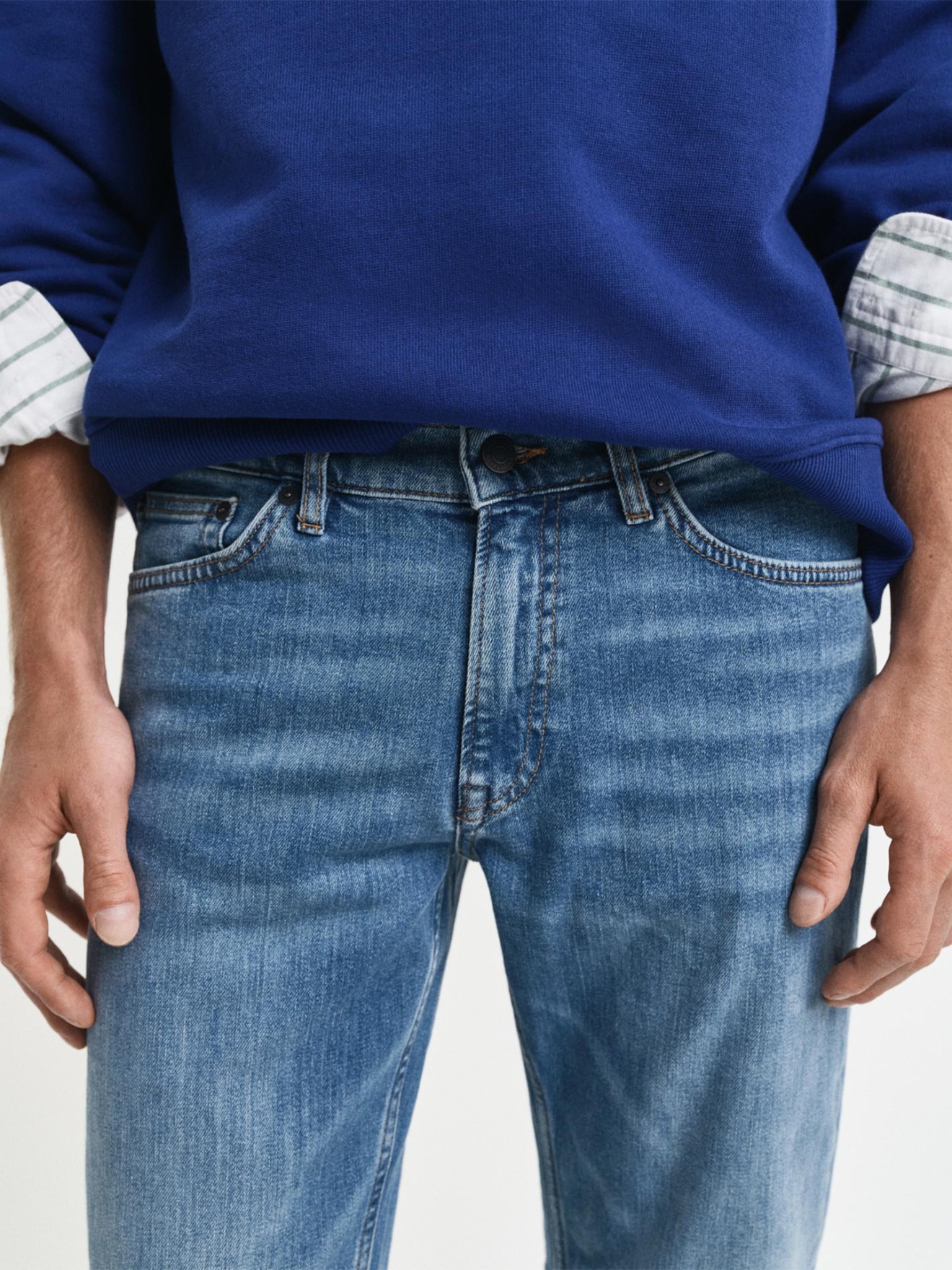 Calças de Ganga Slim Fit