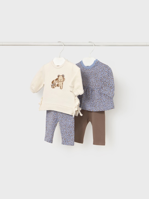 Conjunto 4 Peas em Algodo