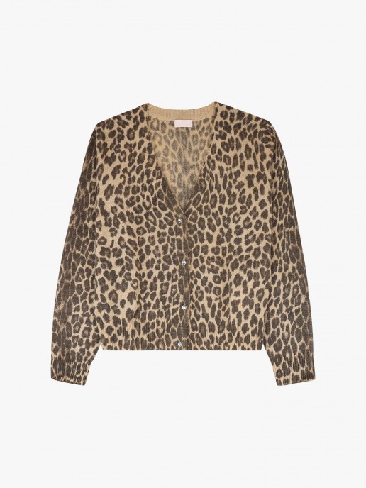 Casaco de Malha Animal Print