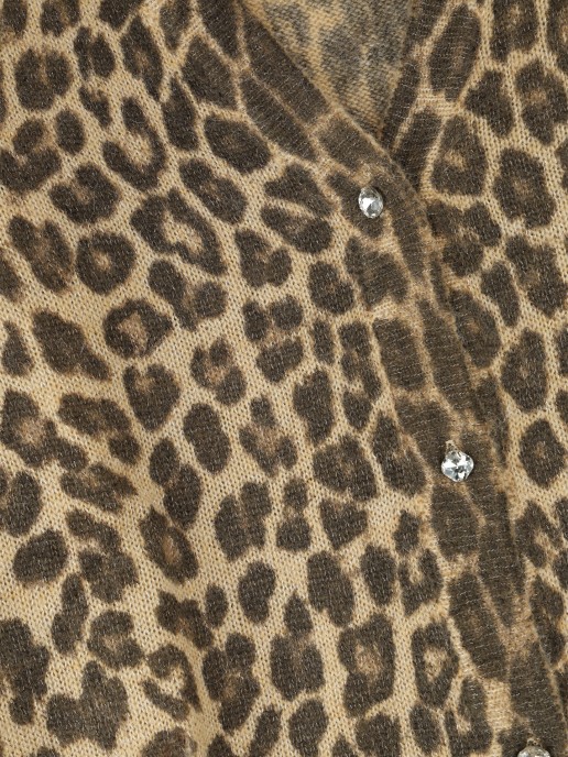 Casaco de Malha Animal Print