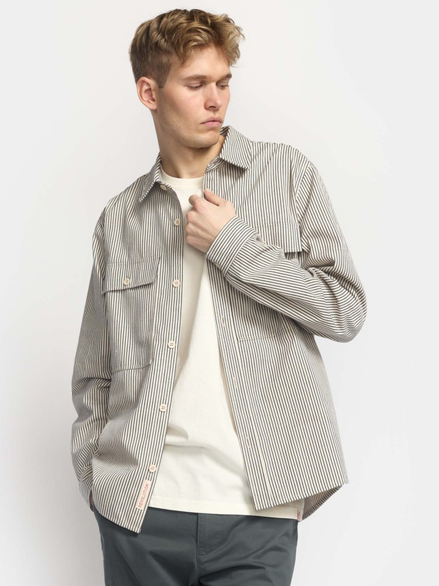 Sobrecamisa às Riscas