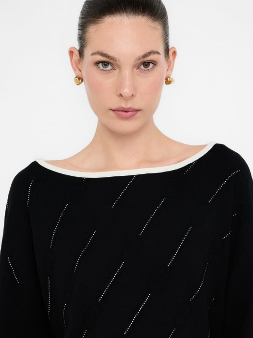 Camisola de Malha com Strass