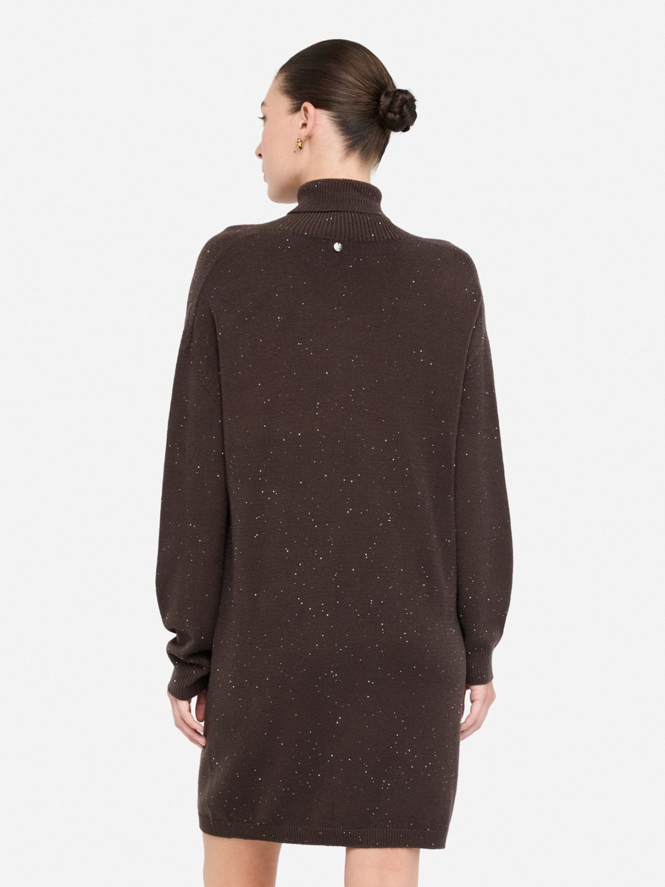 Vestido de Malha com Micro Lantejoulas