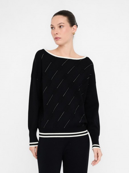 Camisola de Malha com Strass