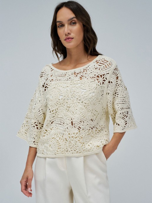 Camisola em Crochet