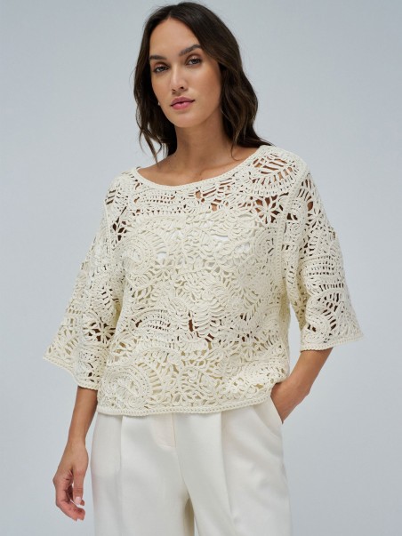 Camisola em Crochet