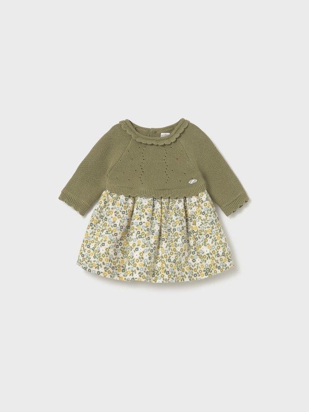 Vestido Combinado em Algodo