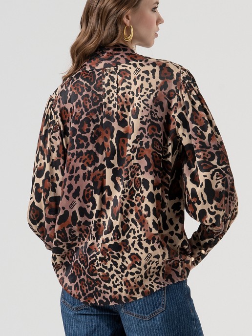 Blusa Animal Print com Lao