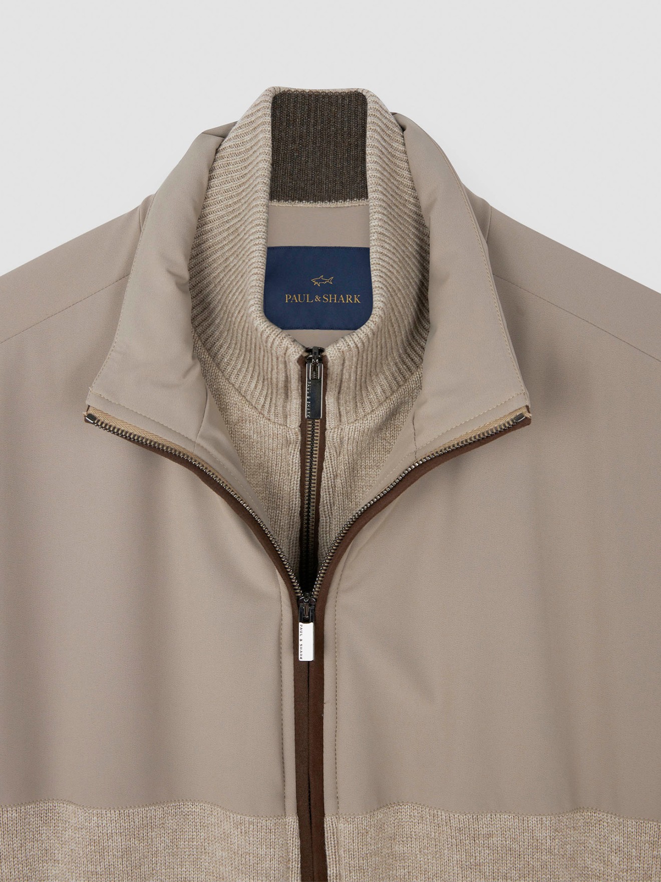 Bluso Combinado com Gola Alta