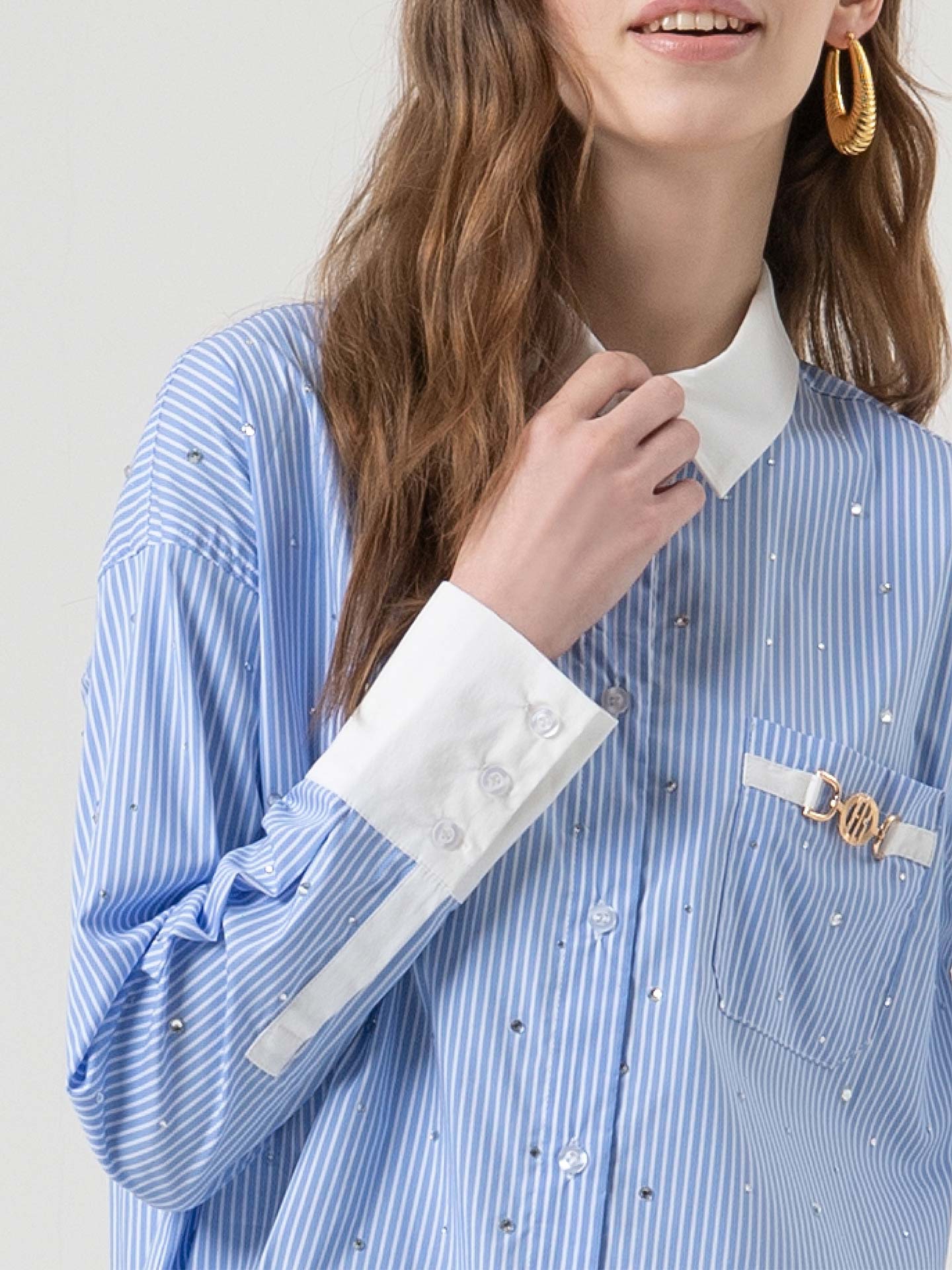 Camisa Oversized às Riscas