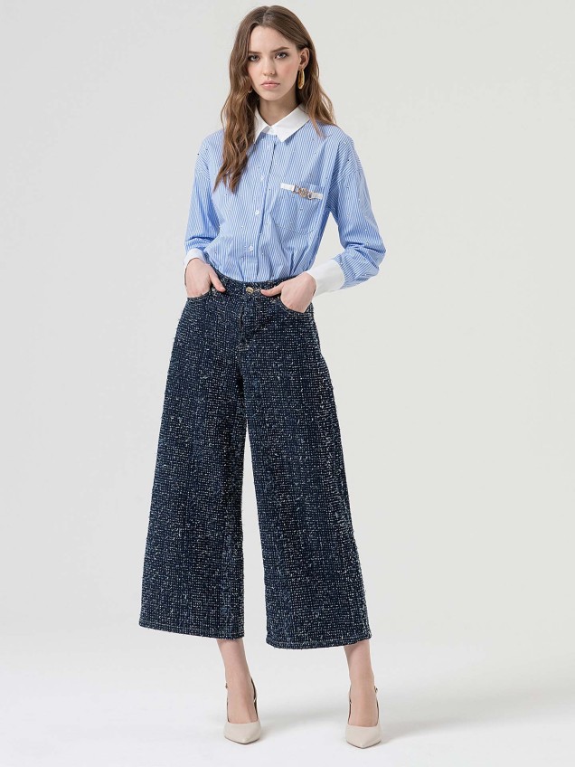 Camisa Oversized às Riscas