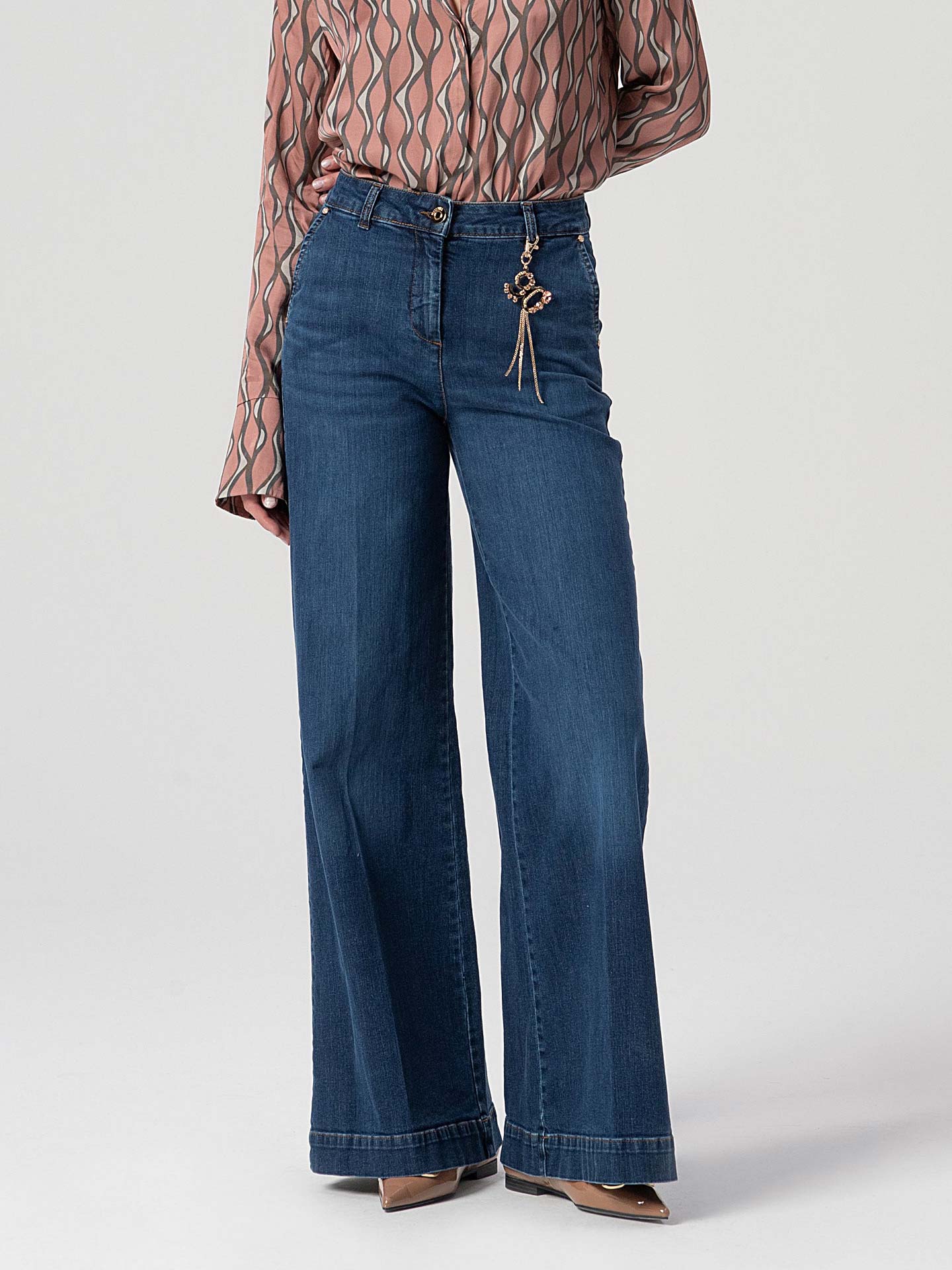 Calças de Ganga Palazzo