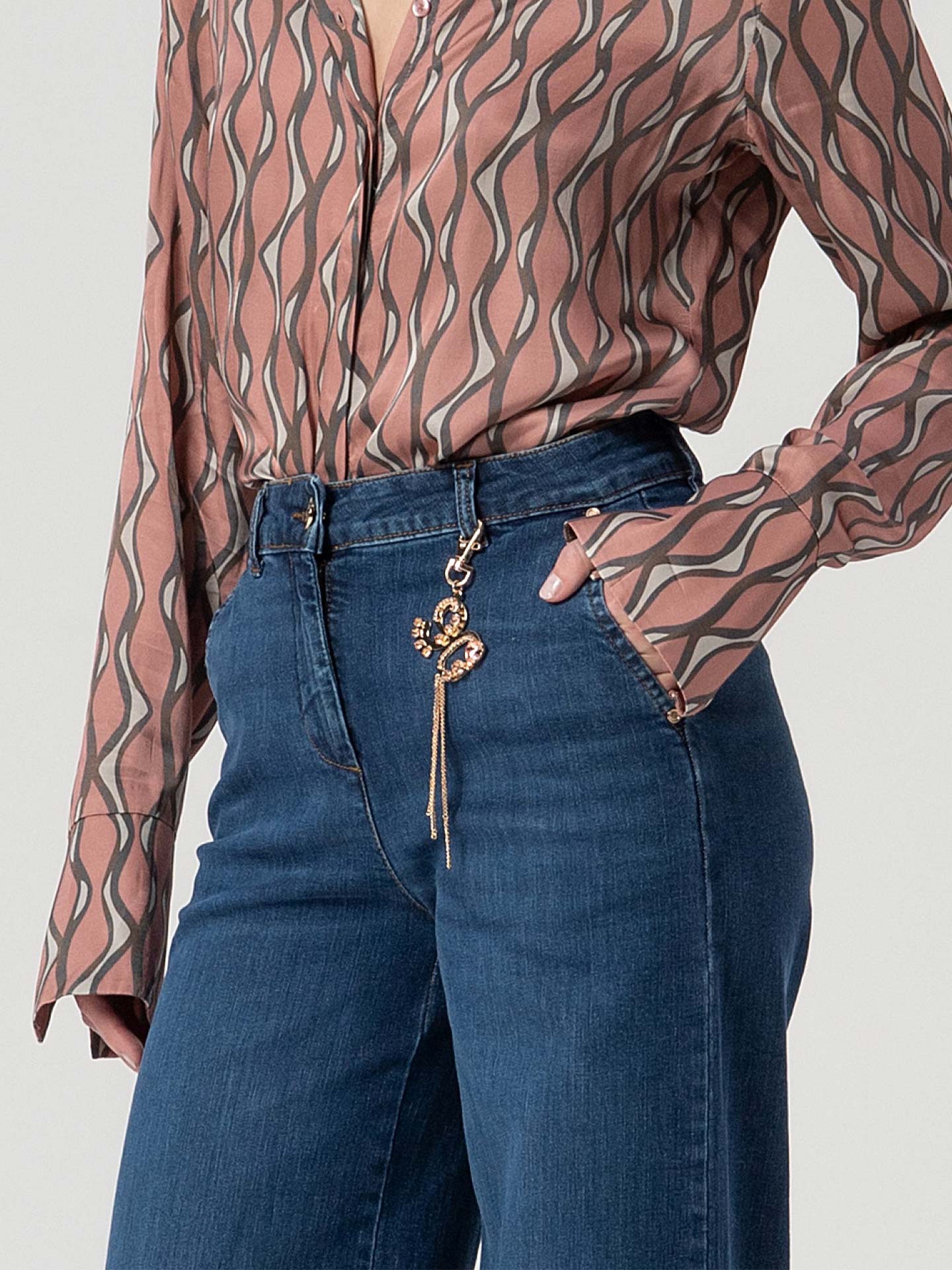 Calças de Ganga Palazzo