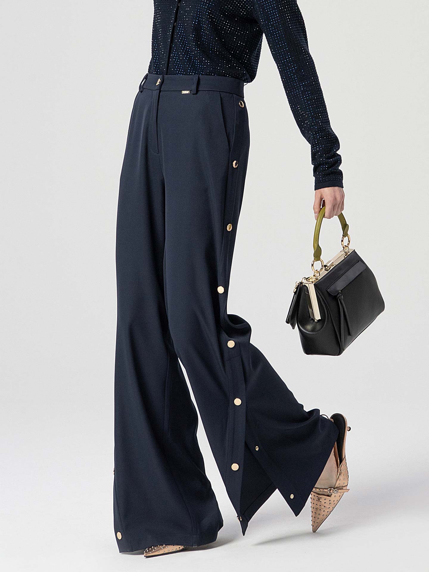 Calças Palazzo de Perna Larga