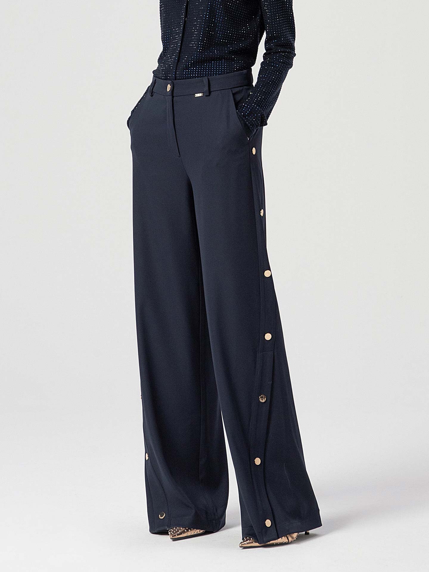 Calças Palazzo de Perna Larga